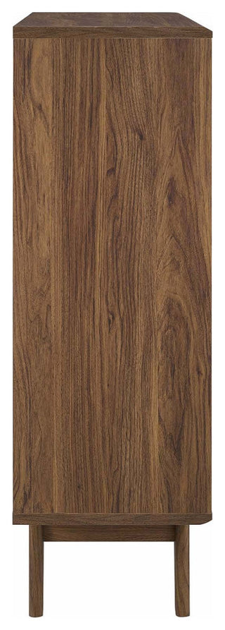 Render Three-Tier Display Storage Cabinet Stand, Walnut