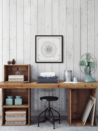 "Horoscope Circle" Framed Painting Print, 24x24