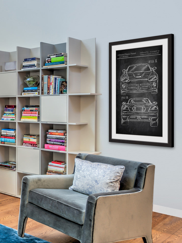 "Muscle Car Design" Framed Painting Print, 16"x24"