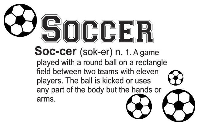 Soccer Definition Wall Decal, 22", Eggplant