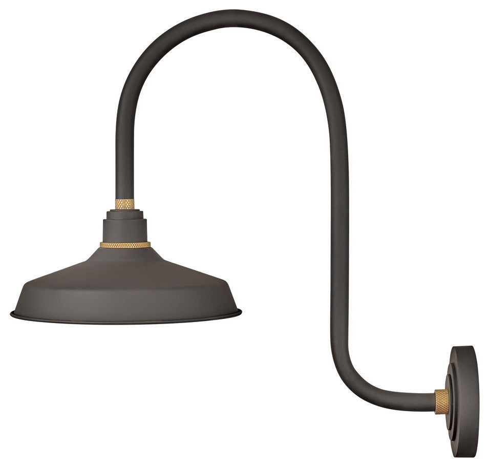 Hinkley Foundry 1-Light Outdoor Wall Mount Lantern, Museum Bronze
