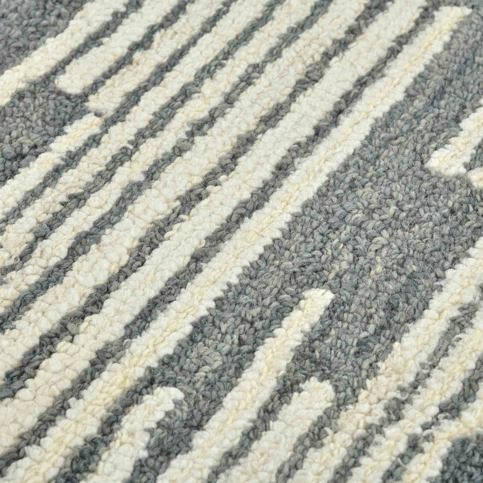 Chicago Turlen Area Rug, Dark Gray, 2' x 3', Geometric