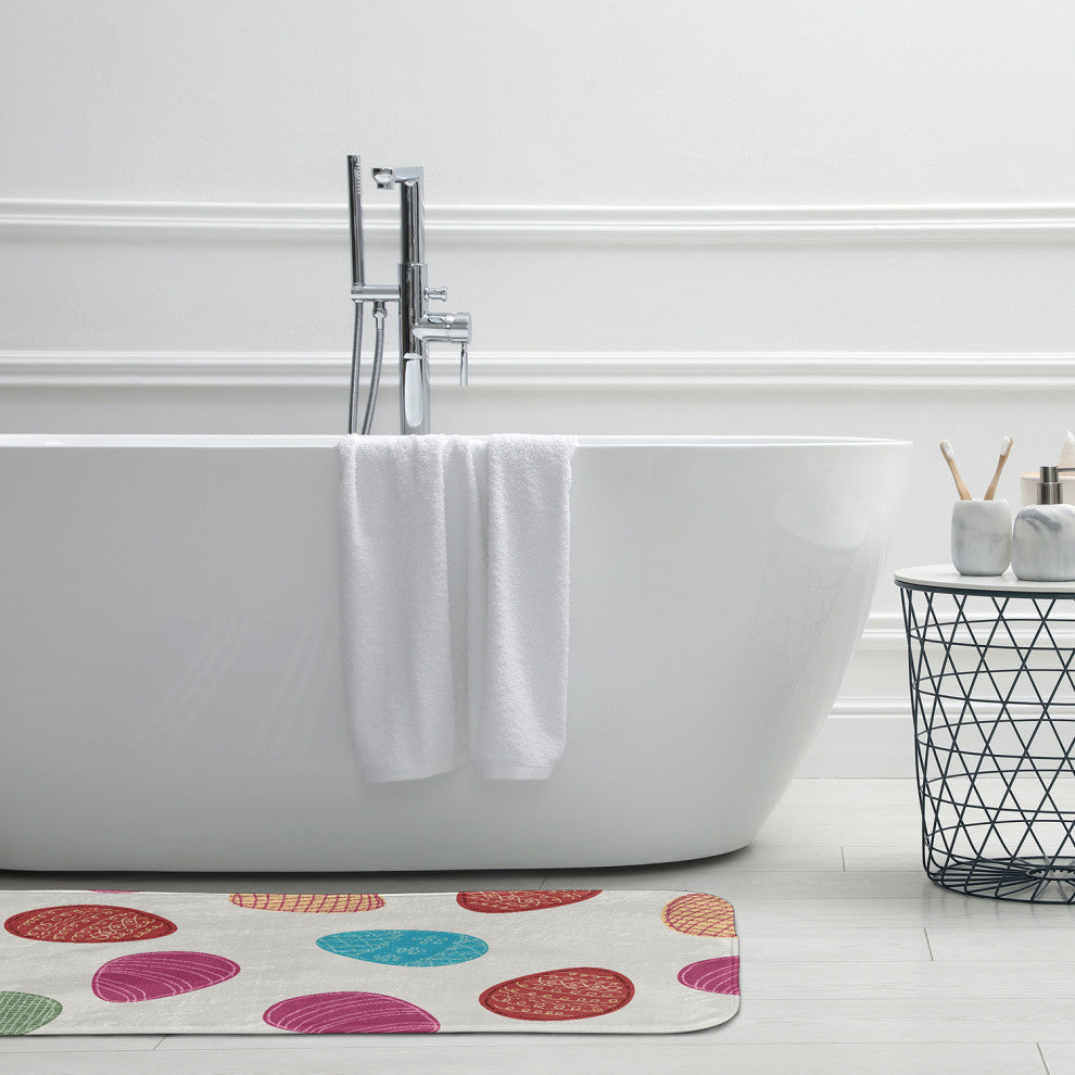 34" x 21" Egg Hunt Bathmat, Whisper White