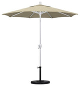 California Umbrella 7.5' Patio Umbrella in Sun brella Antique Beige/Matted White