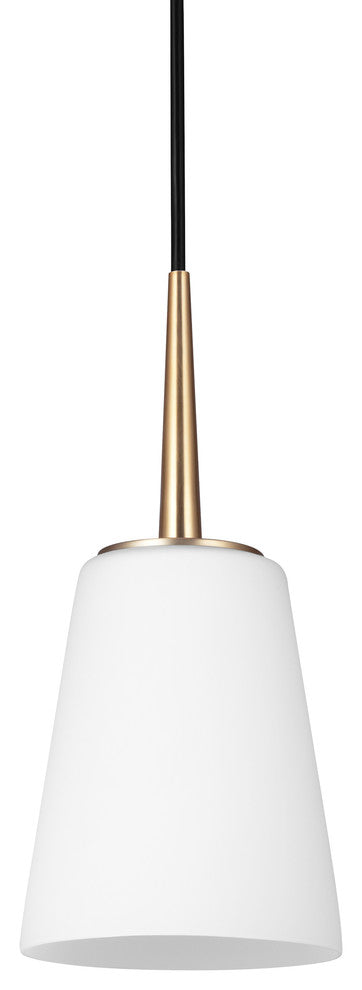 Generation Lighting Lighting 1-Light Mini Pendant, Satin Bronze