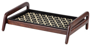 Single-Tier Brown Stand With 2-Pair Rubber Boot Tray Madagascar