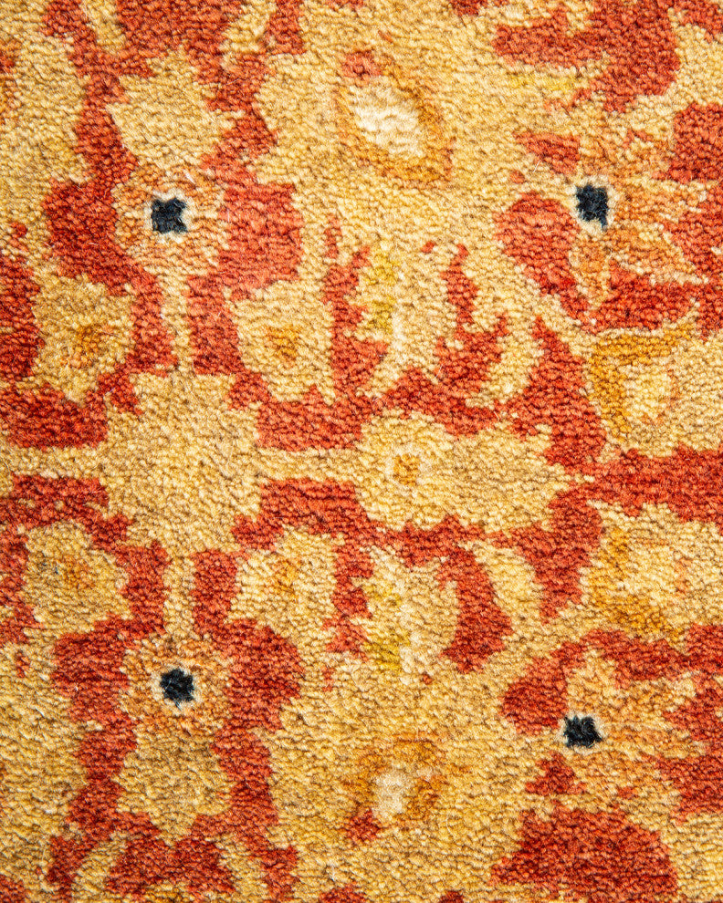 Mogul, One-of-a-Kind Hand-Knotted Area Rug, Orange, 9' 3" x 12' 1"