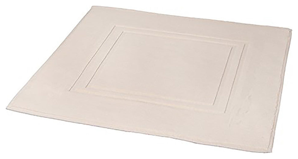 Washable Bathroom Cloth Rug, Plaza, Ecru