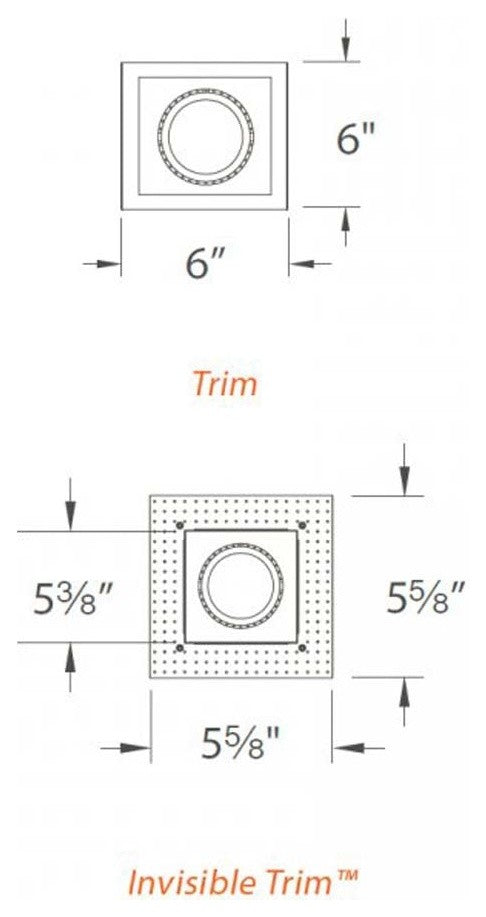 Low Voltage Multiple Single Light Invisible Trim, White