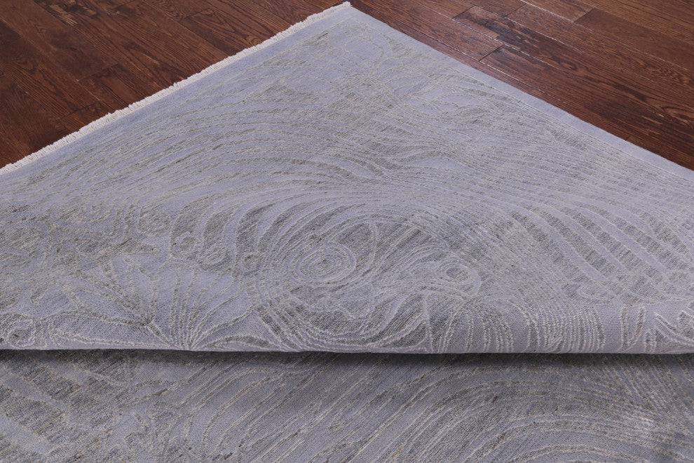 William Morris Hand Knotted Wool and Silk Rug 8' 1" X 10' 2" Q9441