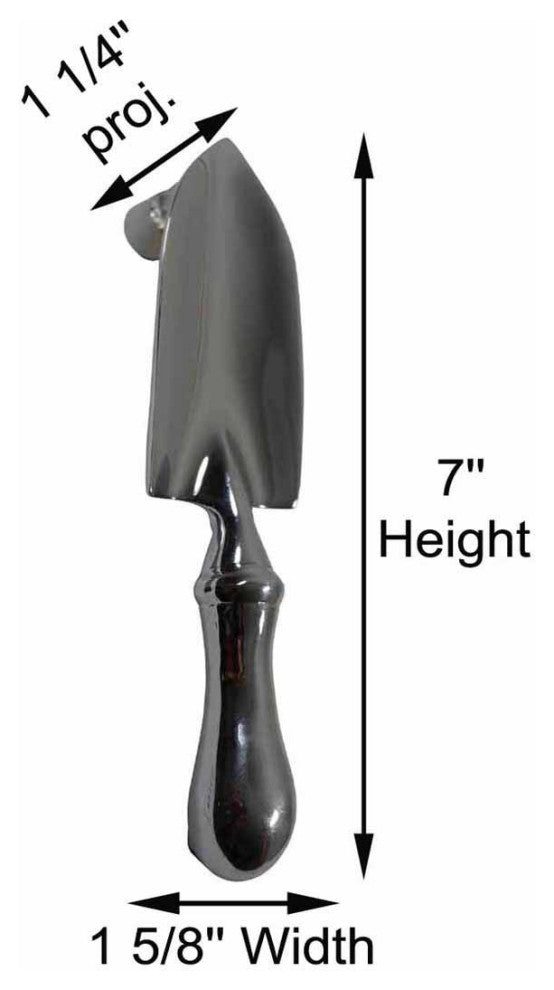 Chrome Brass Vintage Door Knocker Garden Trowel 7"H |