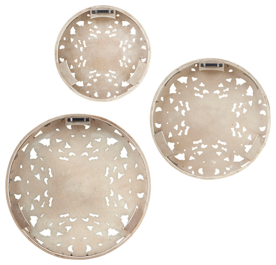 Madison Park Medallion Trio Farmhouse Wood Wall Decor Accent