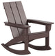 WestinTrends Modern Adirondack Outdoor Patio Rocking Chair, Porch Rocker, Dark Brown