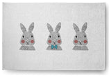 4' x 6' Bunny Triplets Easter Chenille Indoor/Outdoor Rug