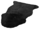 Modern Sheepskin Single Pelt 2'X3' Rug, Black