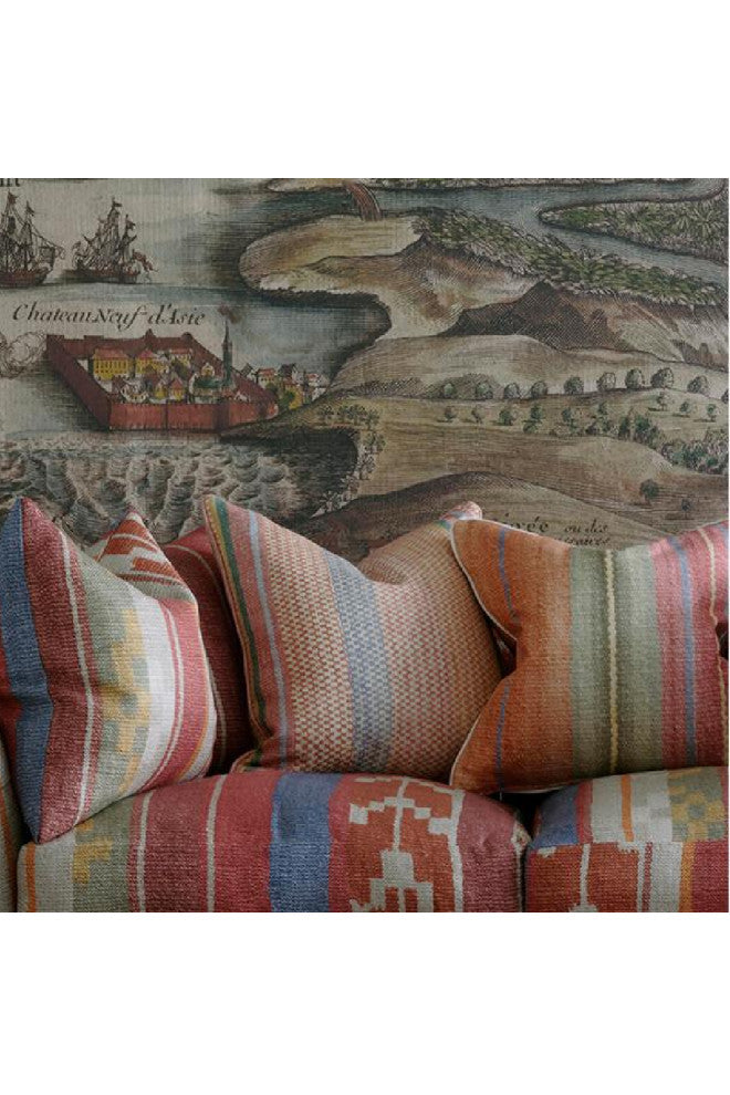 Multi-colored Geometric Print Cushion | Andrew Martin Oxus