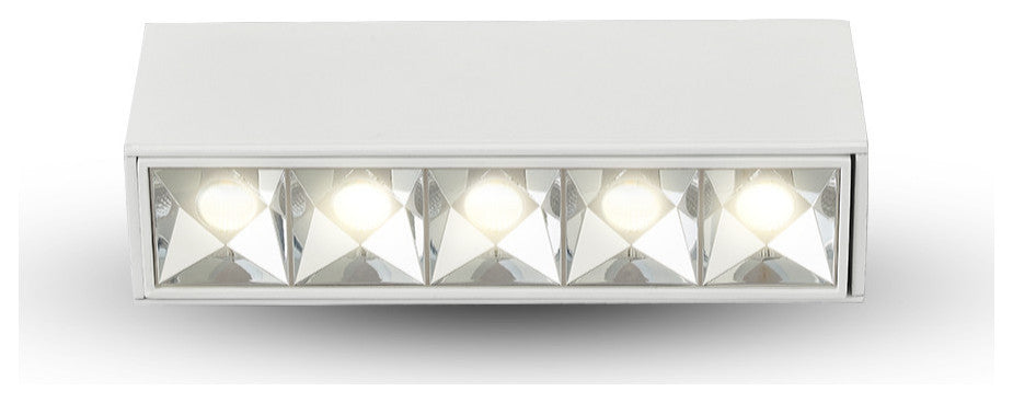 5 Lights Integrated LED Surface Mounted Downlight Commercial Grade, White
