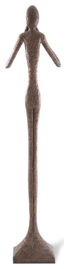 Speak No Evil Skinny Sculpture, Bronze, Large
