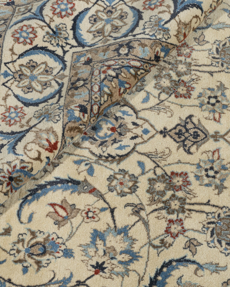 Vintage Persian Nain Area Rug, 5'3x8'11