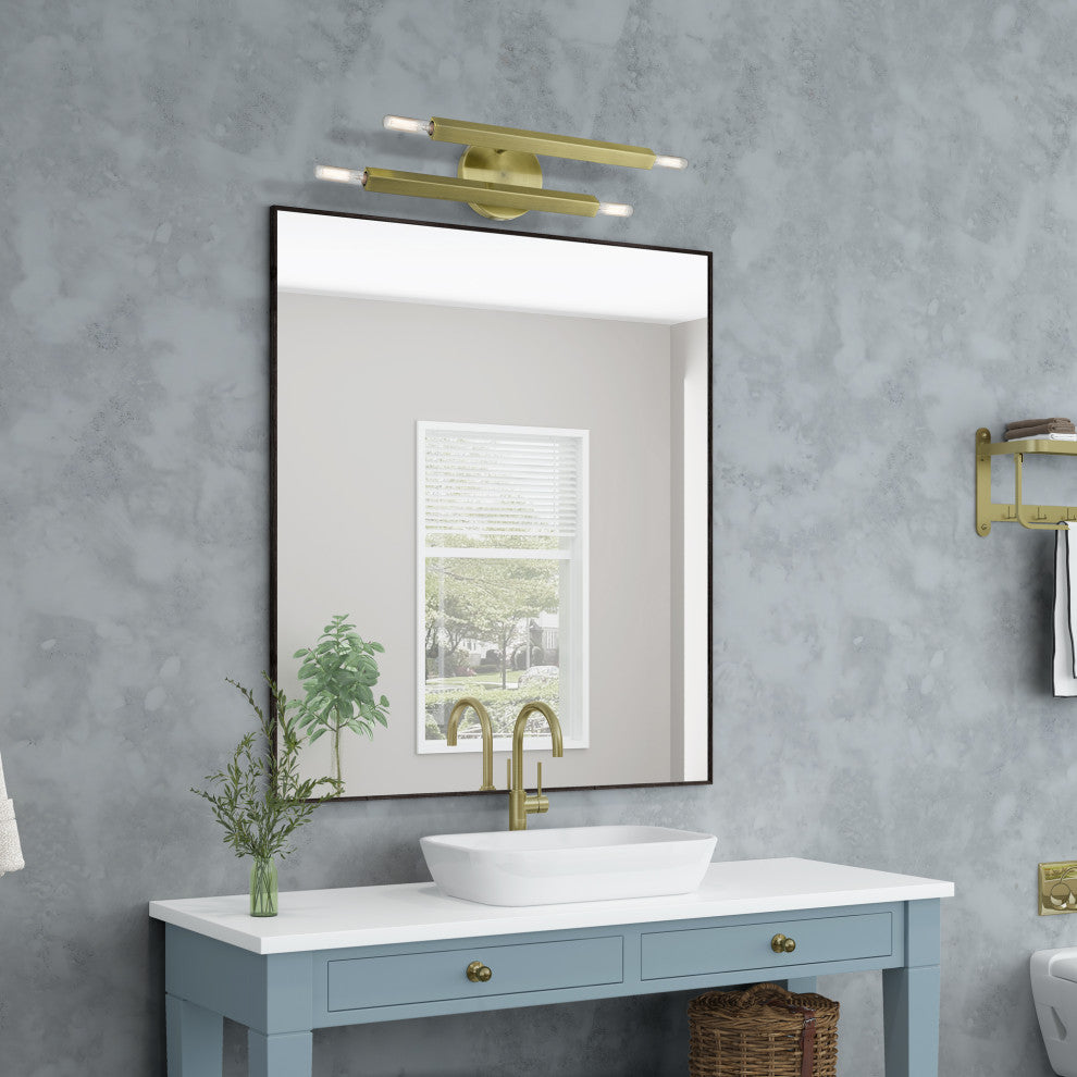Livex Lighting Monaco 4-Light Antique Brass Sconce