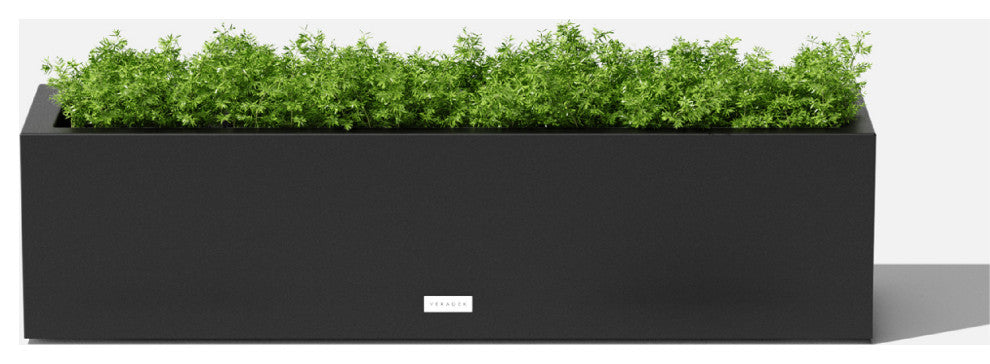 Veradek Block Series Trough 36" Planter, Black