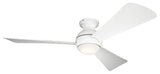 Sola 1 Light 54" Indoor Ceiling Fan, Matte White