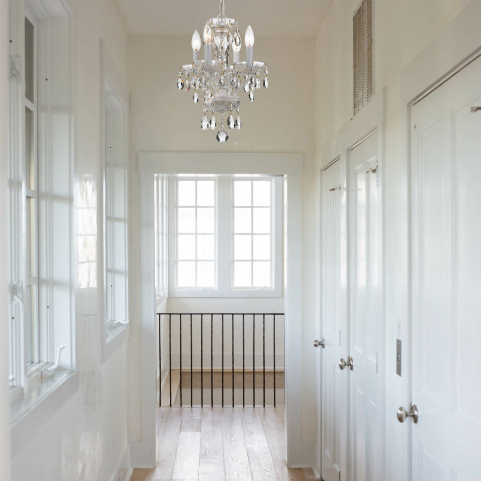 Crystorama Lighting Group 5534-CL-MWP Traditional Crystal 4 Light - Wet White