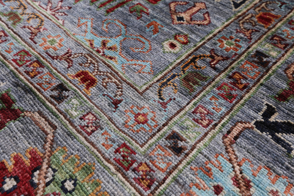 6' 9" X 9' 9" Fine Turkmen Ersari Handmade Wool Rug - Q12191