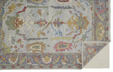 Weave & Wander Larson Blue/Multi 2'x3' Hand Knotted Area Rug