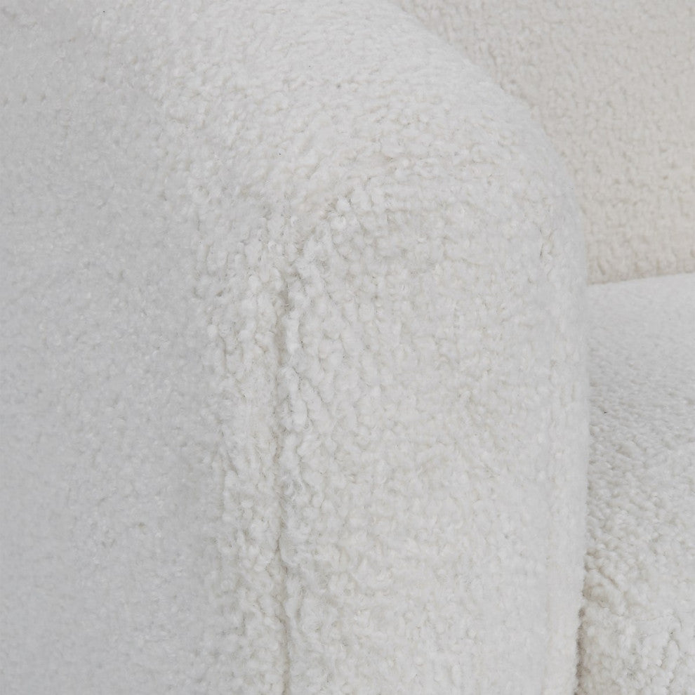 Uttermost Teddy White Shearling Accent Chair 23682