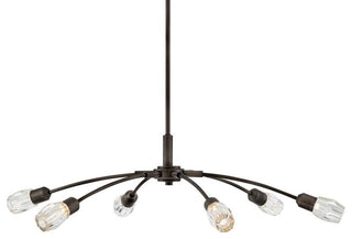 Fredrick Ramond FR33326 Atera 6 Light 45"W LED Crystal Sputnik - Black Oxide