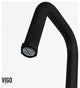 VIGO Hart Angular 18" H Single Handle Pull-Down Kitchen Faucet, Matte Black, Without Extras