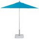 9'  Round Flexibe Commercial Umbrella, Silver, Sunbrella, Capri
