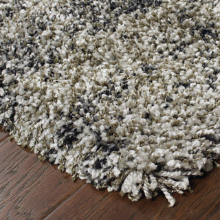 Hartley Granite Dark Gray and Charcoal Area Rug, 3'10"x5'5"