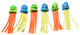 Set of 6 Multicolor Jellyfish Slow Sinking Dive Game, 5"
