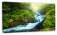 Blue Creek in Green Rain Forest, Oversized Landscape Canvas Art, 32"x16"