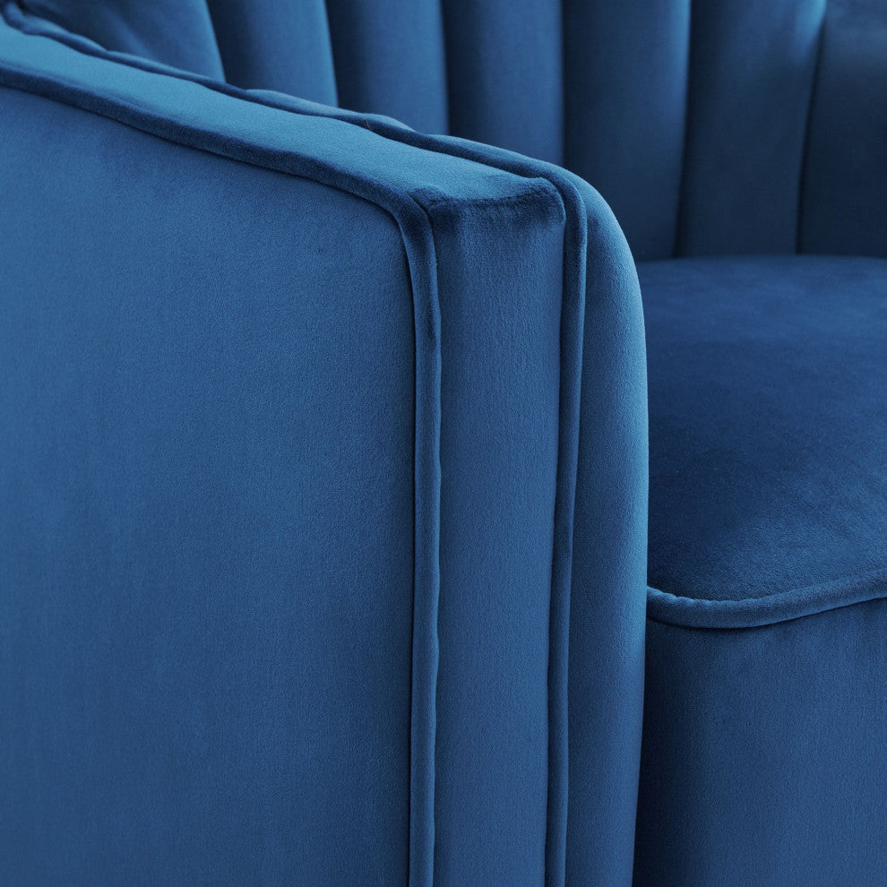 Picket House Furnishings Lawson Swivel Chair, Cobalt