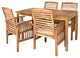 5-Piece Modern Patio Dining Set - Dark Brown