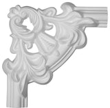 7 7/8"W  x 7 7/8"H x  3/4"P Ashford II Panel Moulding Corner