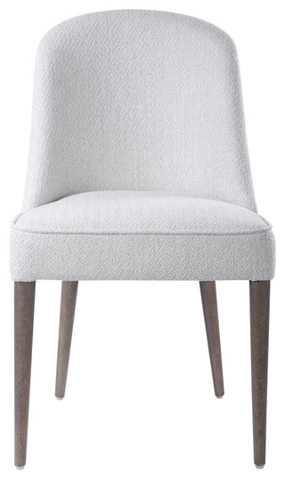Brie Armless Chair, White,Set Of 2