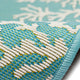 Esencia Coral Edge Indoor/Outdoor Mat Aqua 2'5"x3'11"