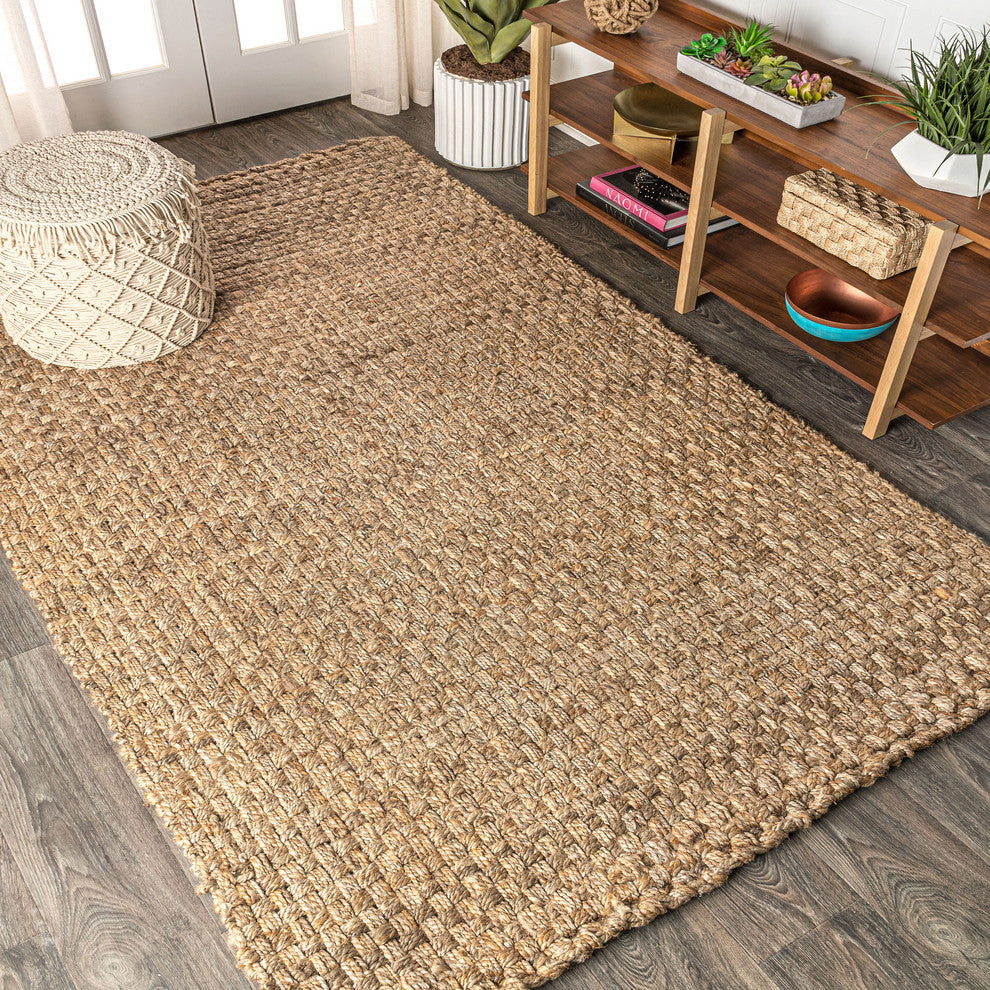 Estera Hand Woven Boucle Area Rug, 8 X 10