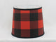 Red and Black Buffalo Plaid Lamp Shade, Red and Black, 14"