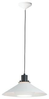 Maxim Lighting Oslo 15.75" 1-Light Medium Pendant, Black/White, 11412BKWT
