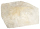 Icelandic Short-Hair Sheepskin Cube Pouf, White
