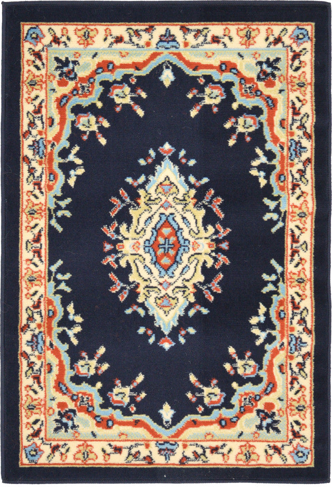 Unique Loom Navy Blue Washington Reza 2' 2 x 3' 0 Area Rug