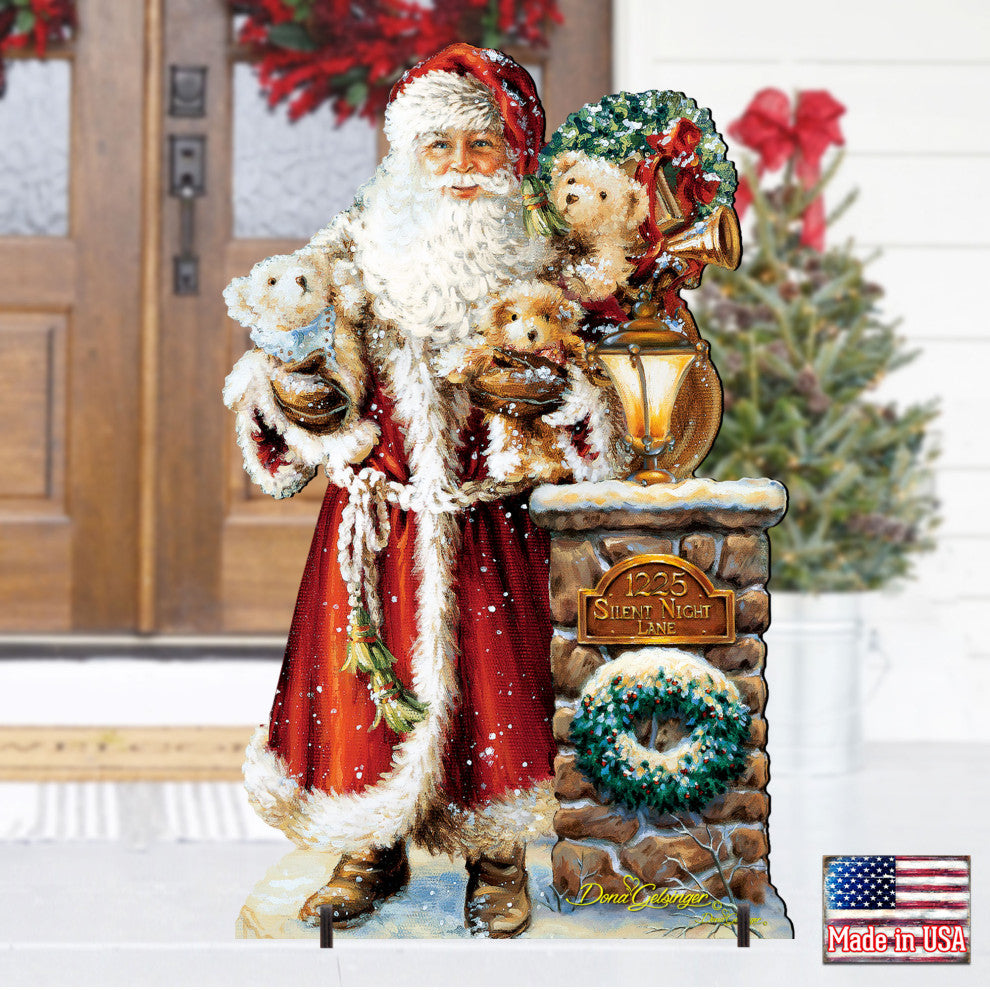 Silent Night Santa Outdoor Decor