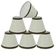 32043-6 Small Hardback Empire Chandelier Clip On Lamp Shade Off White 3"x6"x5"