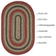 Homespice Decor 8 x 10'' Oval Chester Jute Braided Rug