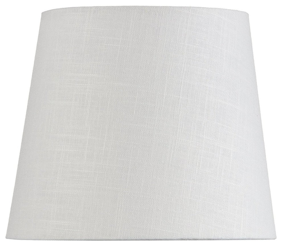 Clip-on Chandelier Lampshade 5" with Nickel Bulb Clip, White Linen